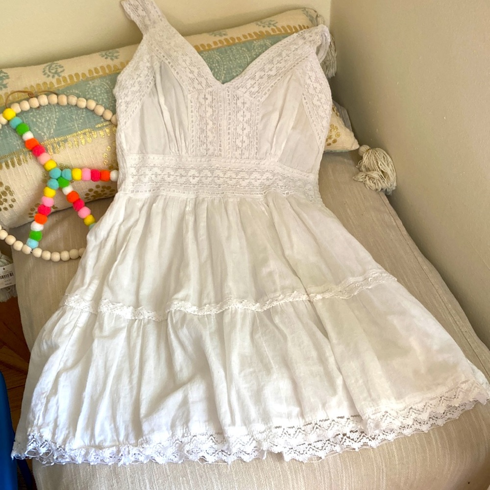 New without tags super cute boho Anthropologie like white summer dress